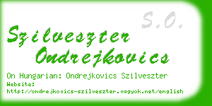 szilveszter ondrejkovics business card